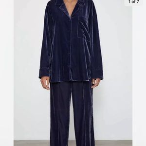 Zara blue velvet set